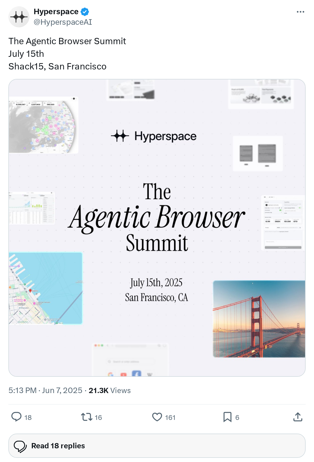 The Agentic Browser Summit
July 15th
Shack15, San Francisco