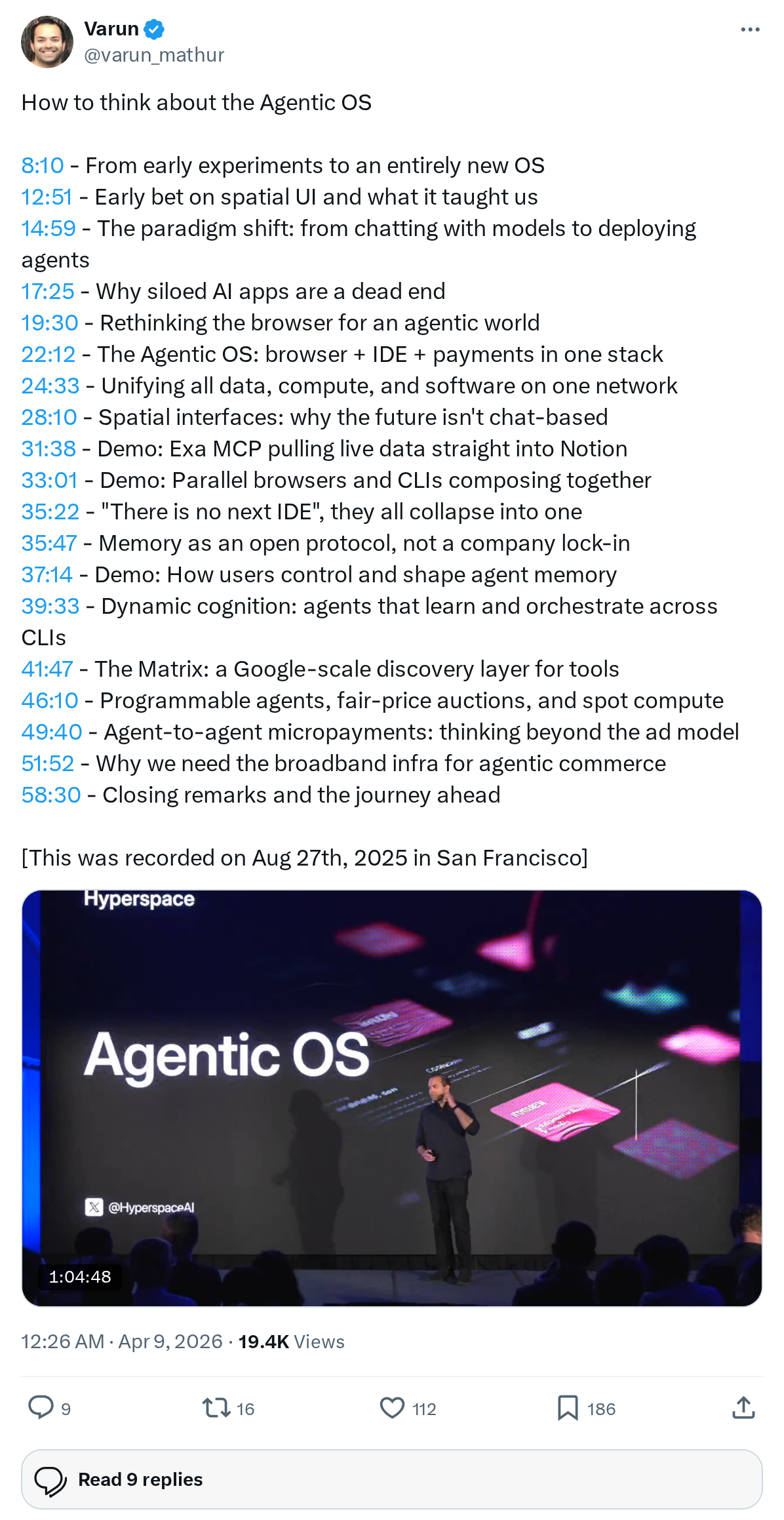 How to think about the Agentic OS

8:10 - From early experiments to an entirely new OS
12:51 - Early bet on spatial UI and what it taught us
